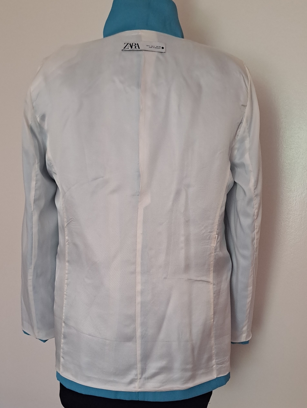 Zara Double-Breasted Bright Turquoise Blazer - Picture 6 of 13